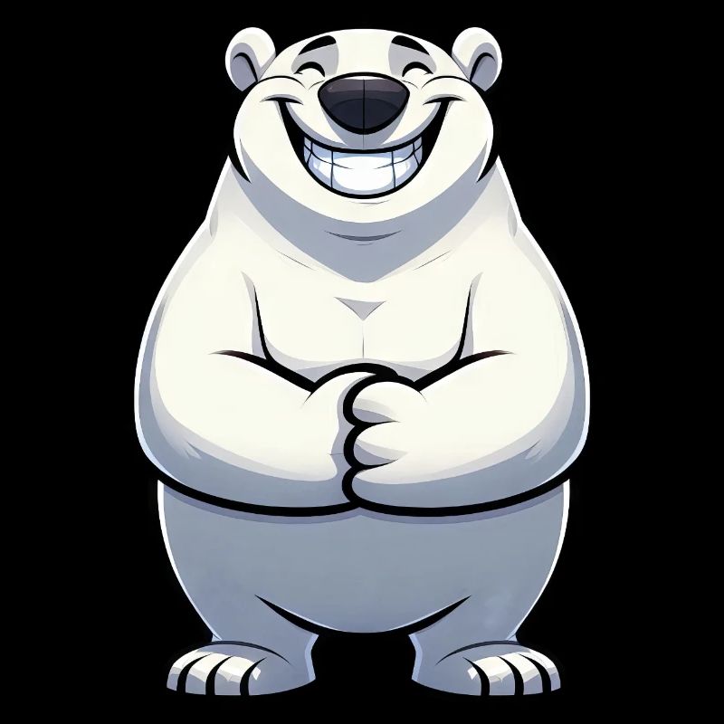 Satisfied Polar Bear Comic North Pole Pride Cool
