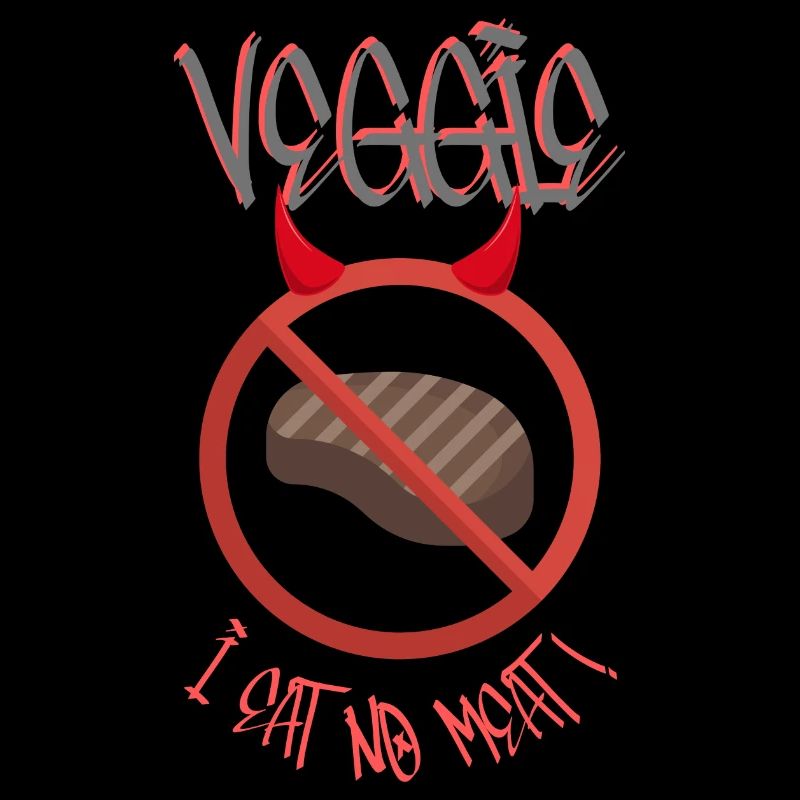 VEGETARIER VEGGIE Fleischlos I Eat No Meat Design