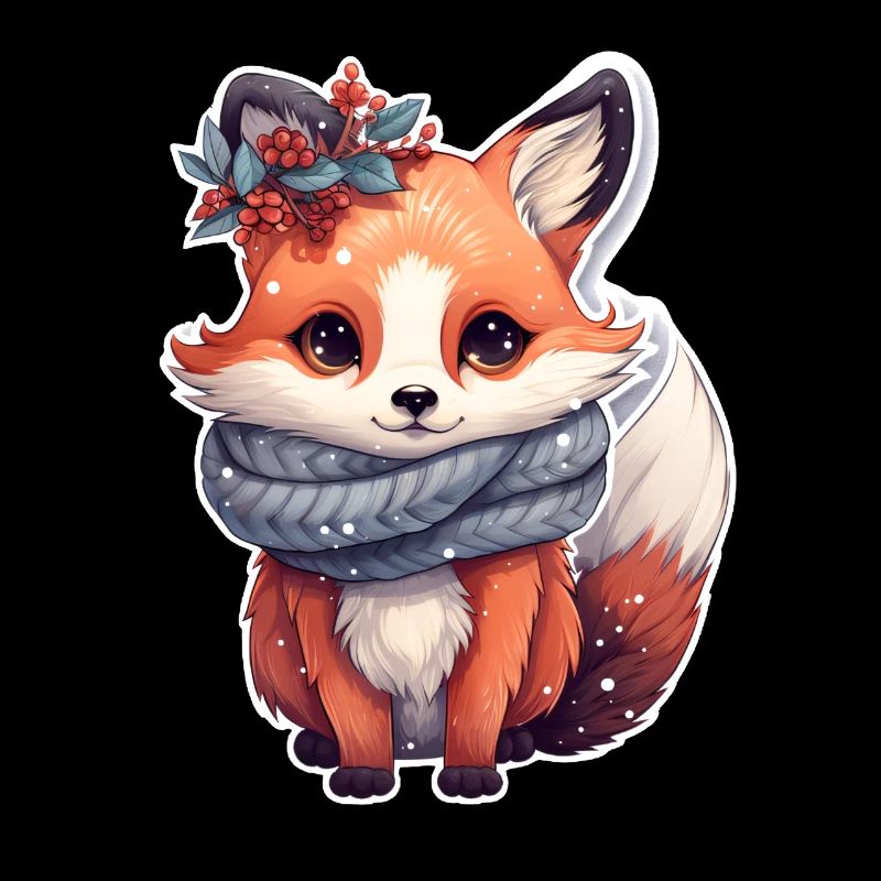 cute fox wintry