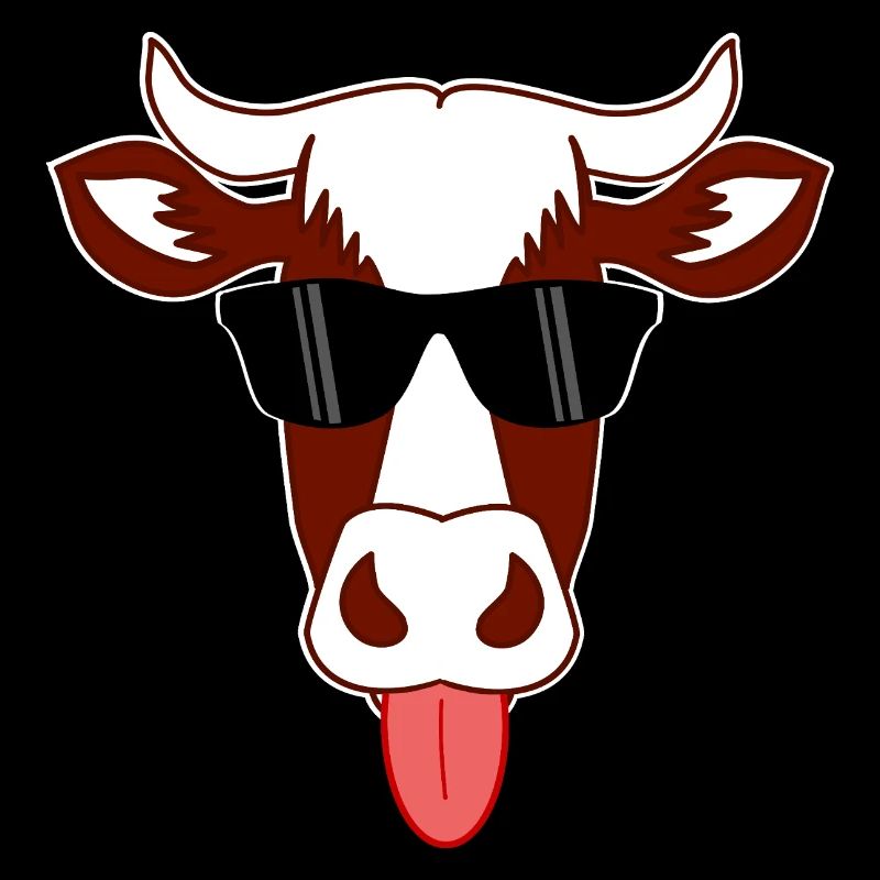 Vache avec lunettes de soleil