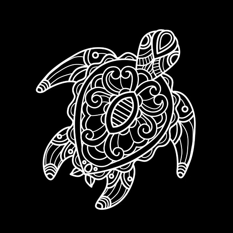 Turtle Tribal Art Drawing