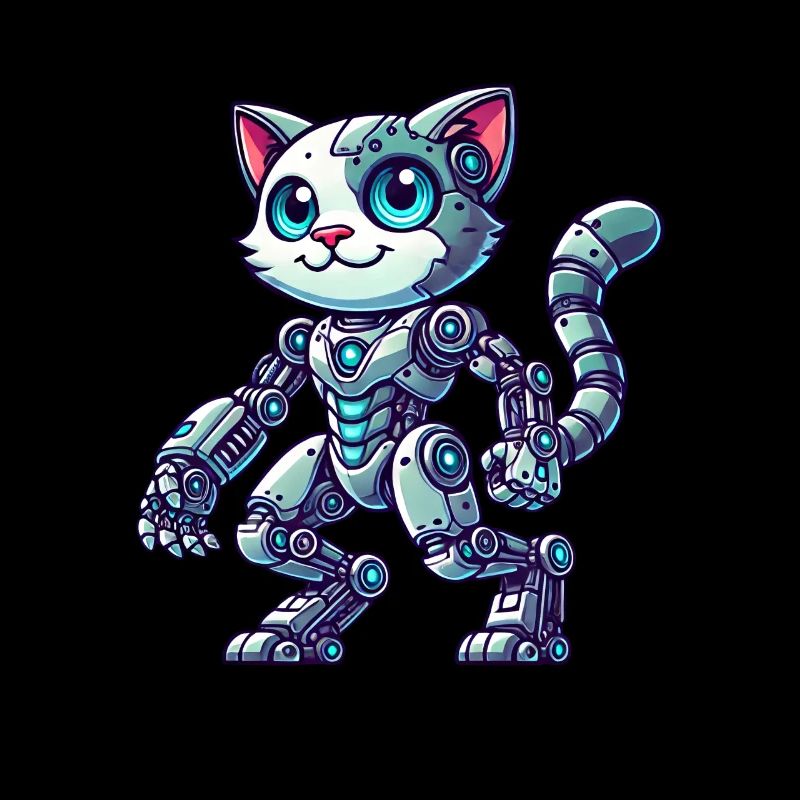 Cat Cat Robot Machine Sci-Fi Cyborg