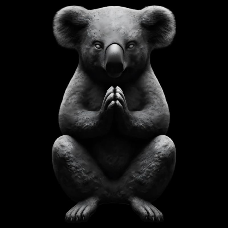 Bouddha koala priant