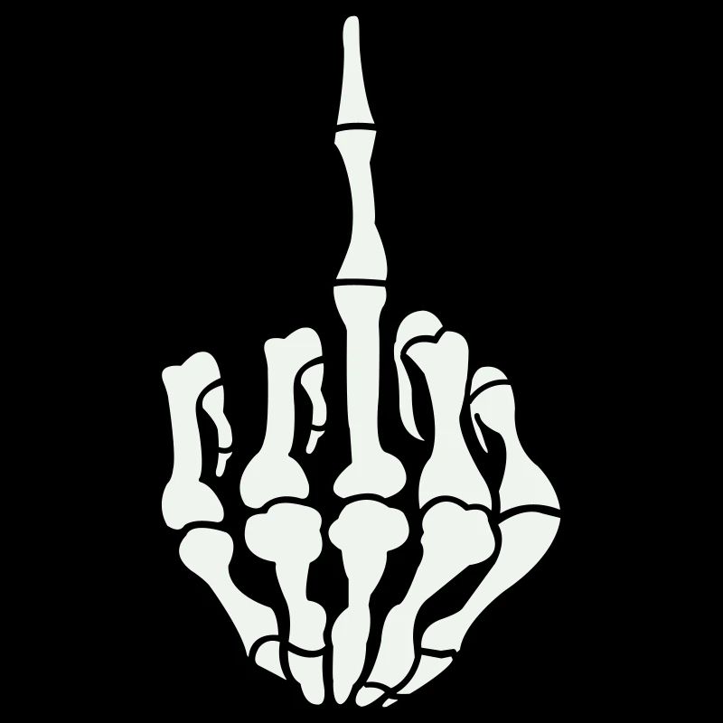 skull mittelfinger