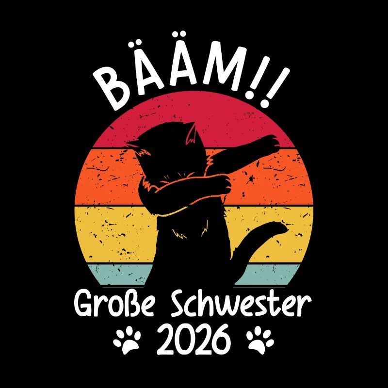 Bääm!! Große Schwester 2026 Dabbing Katze