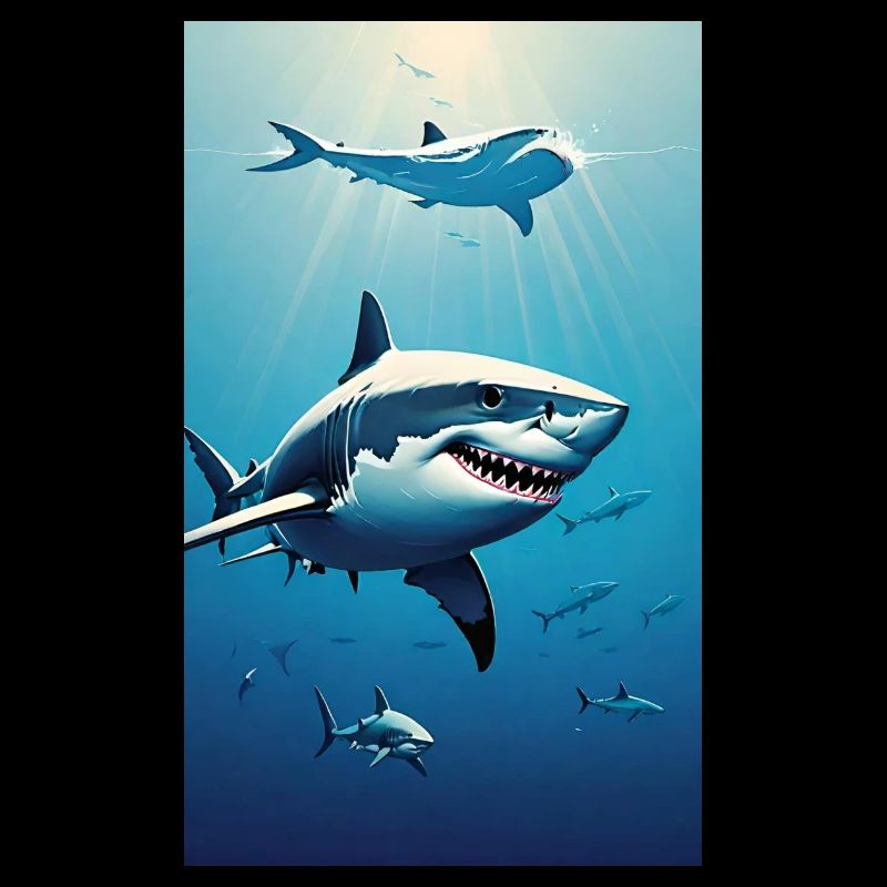 Requin | Grand requin blanc | Créature marine | Poisson