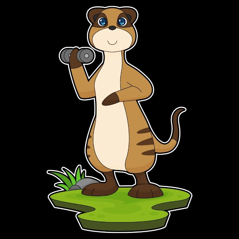 Erdmännchen Krafttraining Hantel