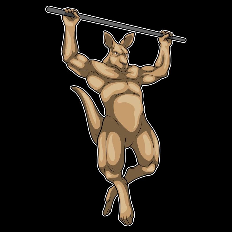 Kangaroo Bodybuilder Pull-Ups Bodybuilding