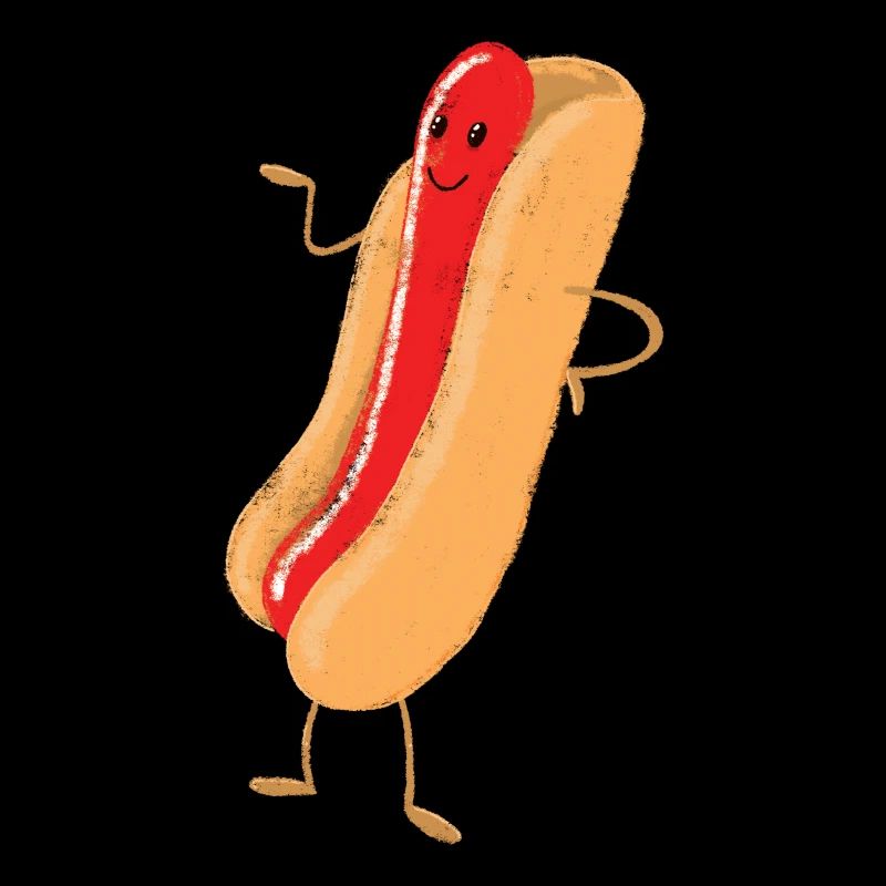 cute human hot dog