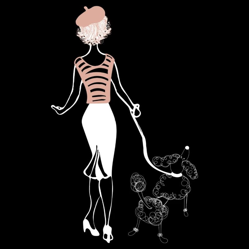 Chien avec caniche