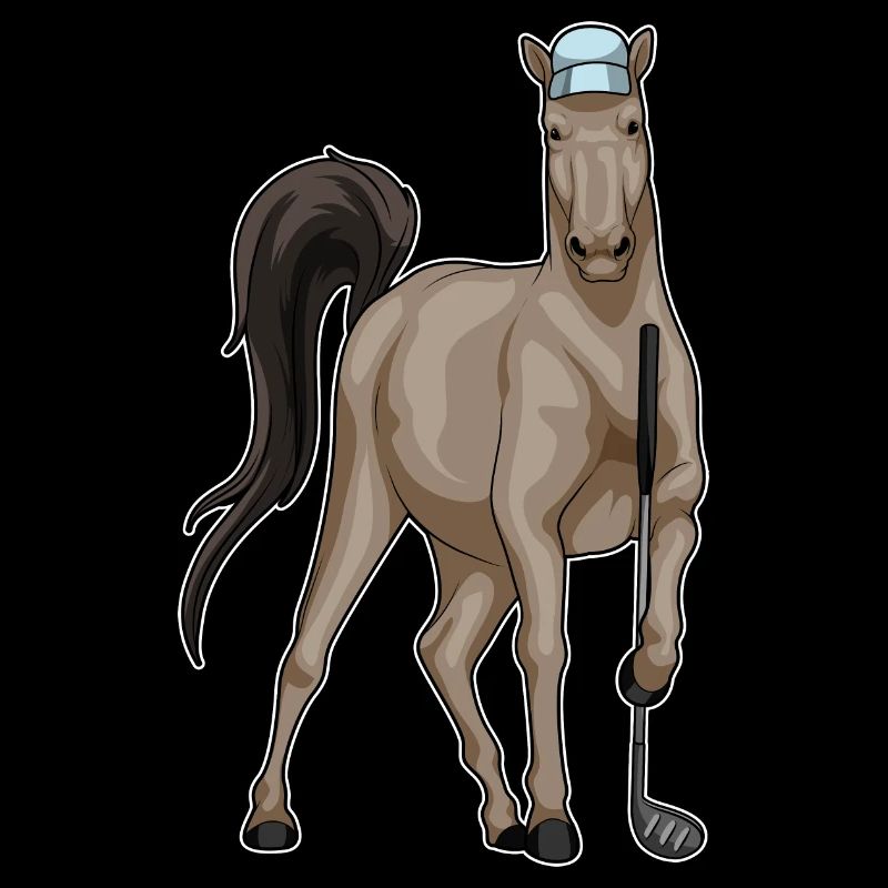 Pferd Golf Golfschläger