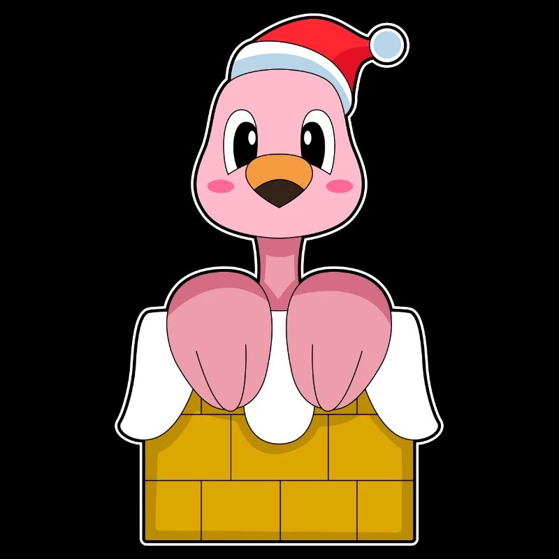 Flamingo Weihnachten Steinmauer