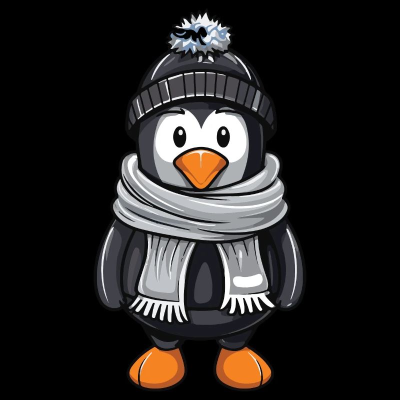 Pinguin Winter Comic