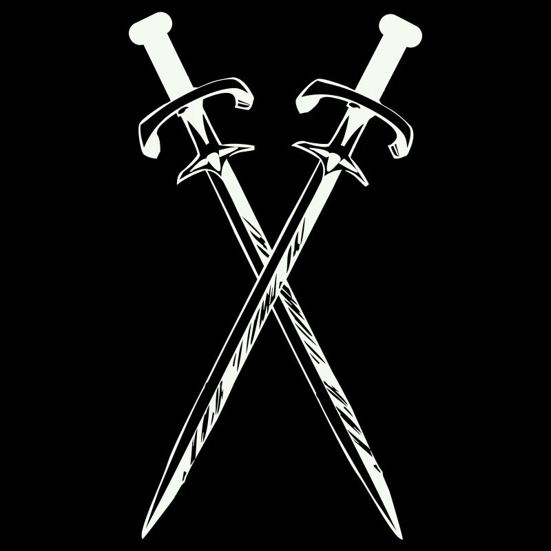 Deux épées en croix