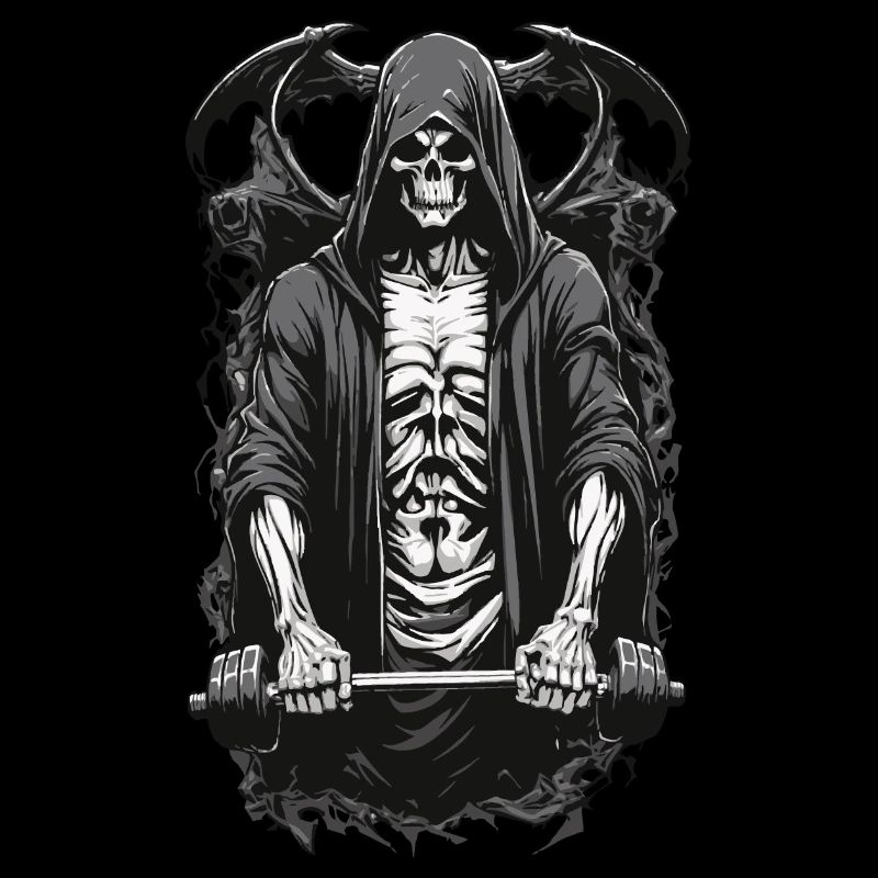 Motif de remise en forme Grim Reaper Bodybuilder