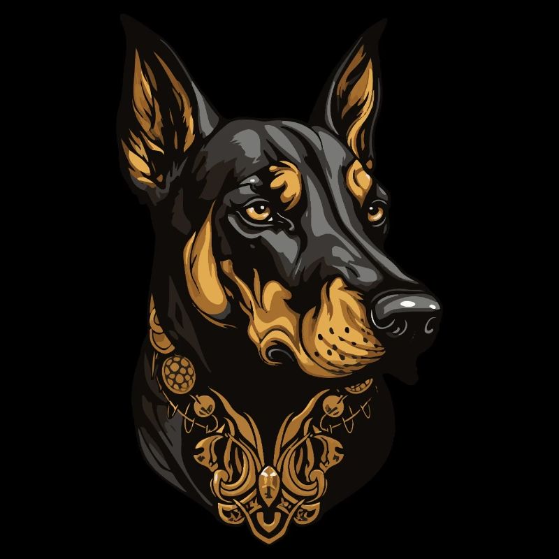 Portrait de chien doberman
