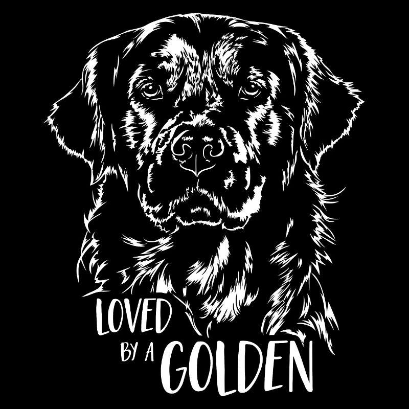 Loved by a Golden Retriever Hundespruch Wilsigns