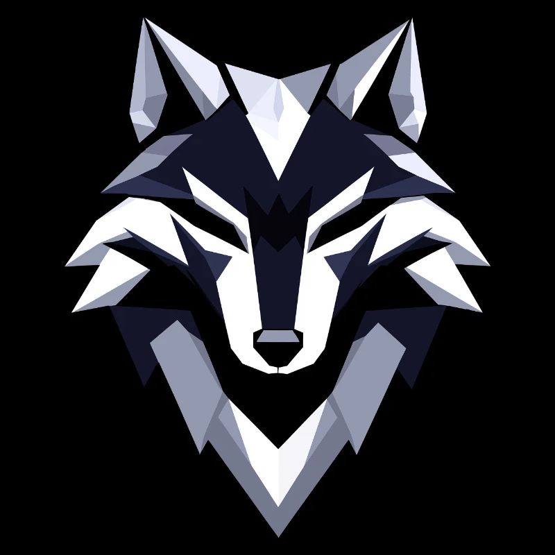 Wolf Low Poly Logo Design