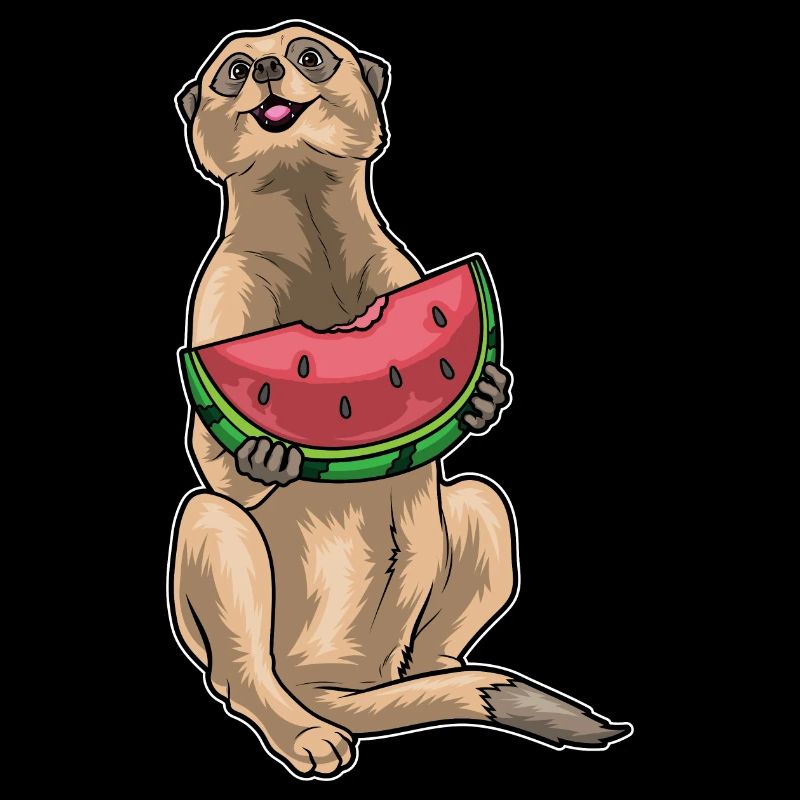 Erdmännchen Wassermelone