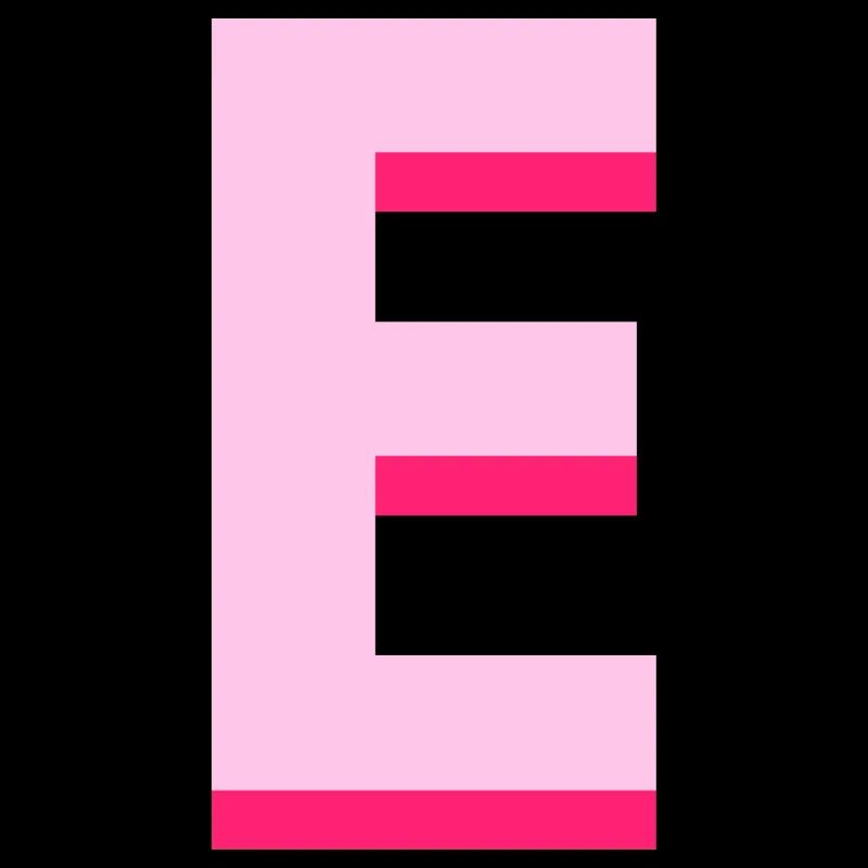 Lettre e rose pop et moderne