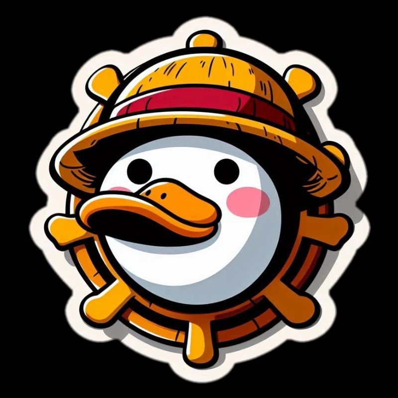 Ente mit Strohhut