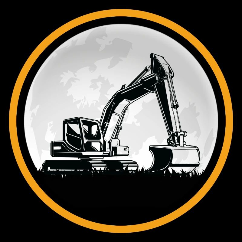 Bagger Baggerfahrer Baustelle Baggerschaufel