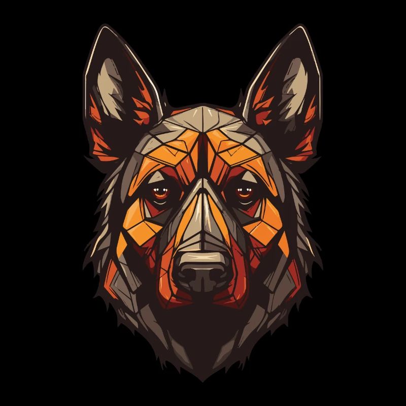 German Shepherd Dog Portrait