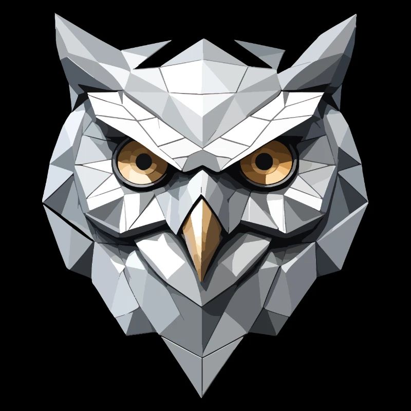 Eule Maske - Low Poly Design