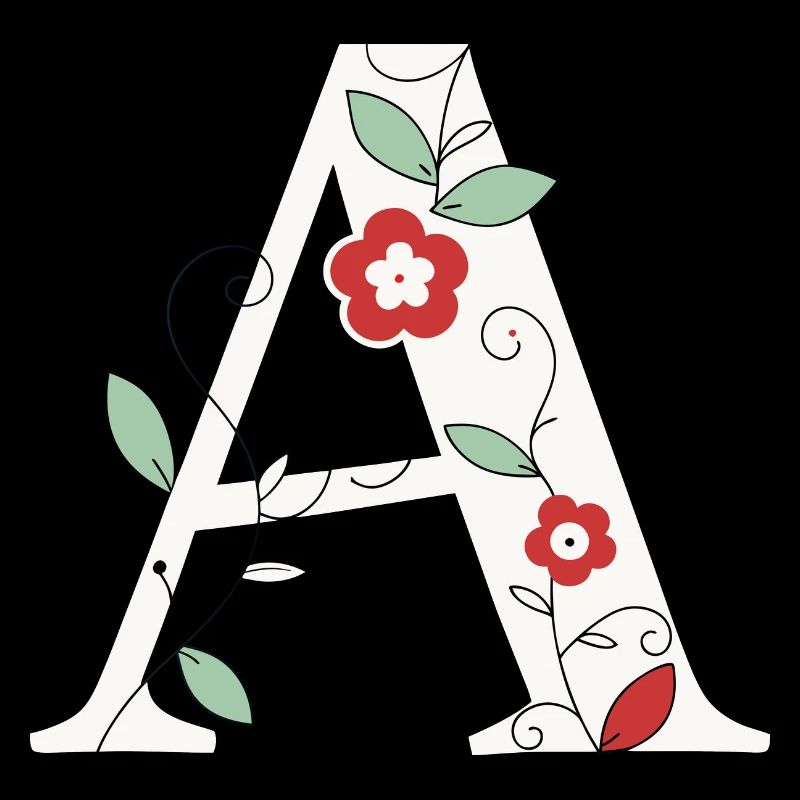 Buchstabe A Monogramm Retro