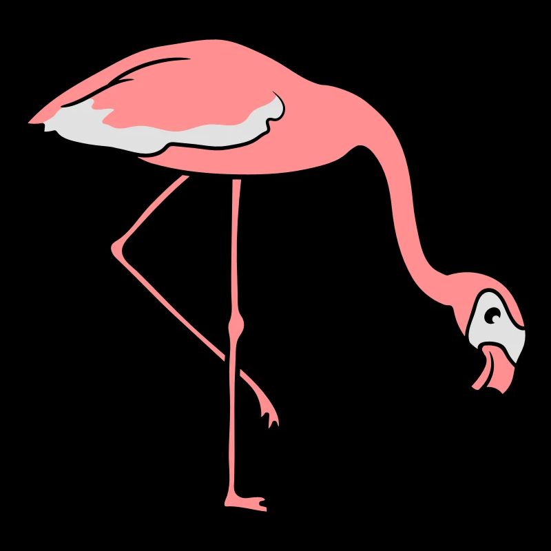 manger boisson arc vers le bas flamingo clipart dessin animé