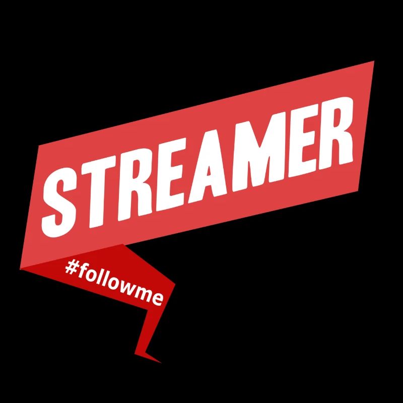 Streamer suivez-moi rouge