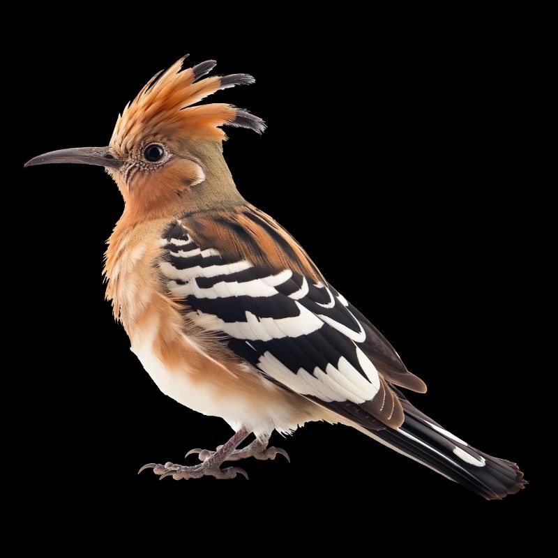 The hoopoe has a distinctive crest