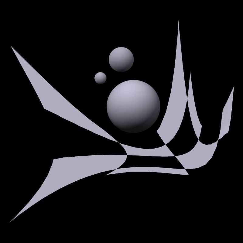 Design mit bicubic waves und Kugeln