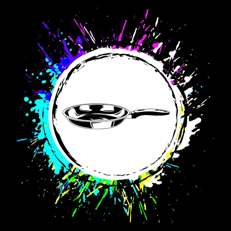 Pfanne Logo Bunt Kochen