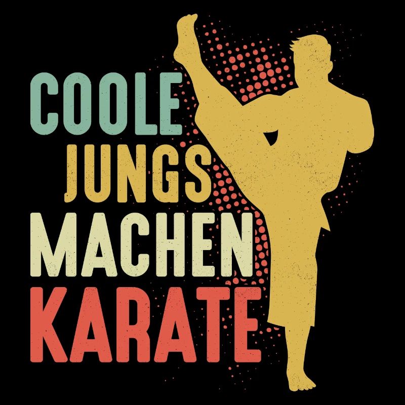 Cool guys doing karate training martial arts