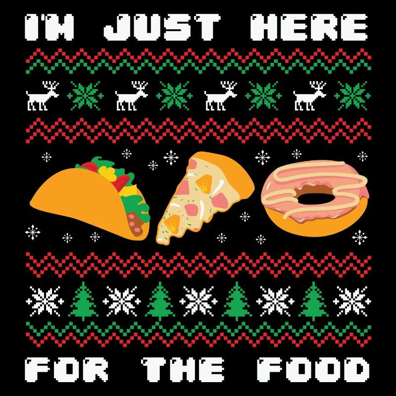 Pull de Noël moche ici pour la nourriture