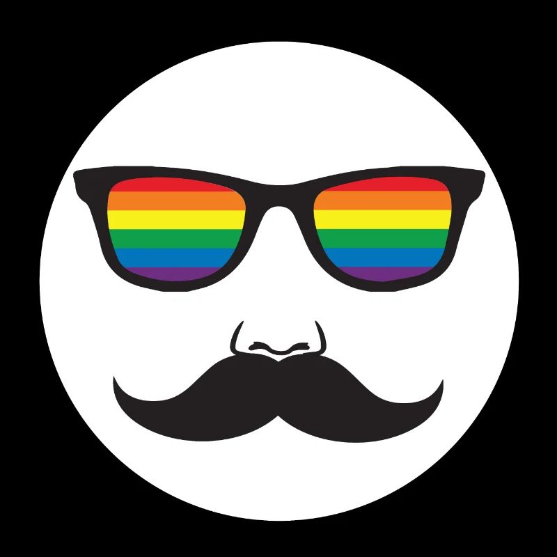 Schnurrbart LGBT Brille