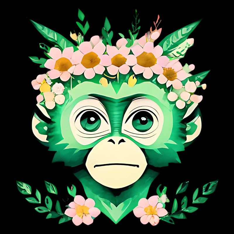 Blumiger Affenfreund