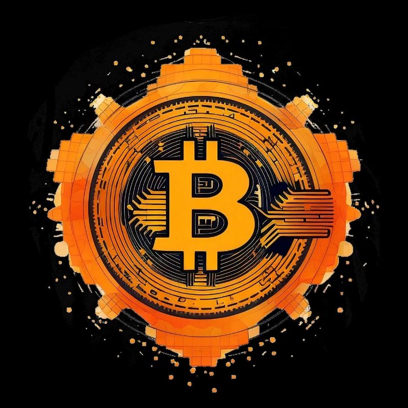 Bitcoin Logo abstrakt