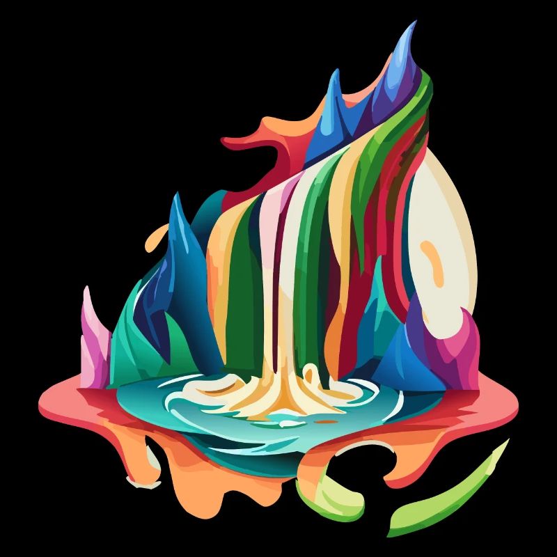 Cascade arc-en-ciel