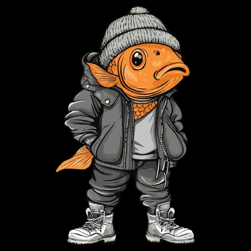 Poisson rouge Mode Hiver