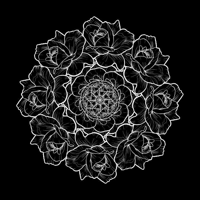 Bouquet de rose - blanc