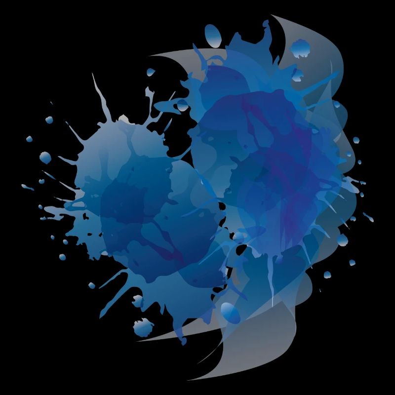 Gradient blob of paint splash painter gift