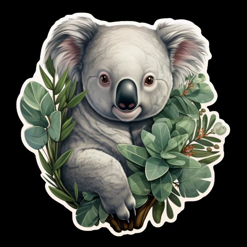 Koala mit Eukalyptus