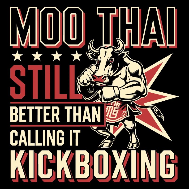 Witziges Muay Thai Sprüche-Design