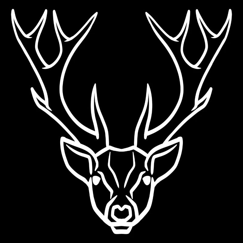 Symbole de tête de cerf blanc