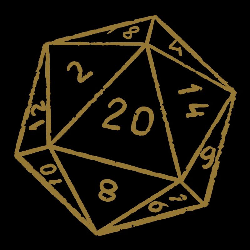 Cube de jeu W20 minimaliste