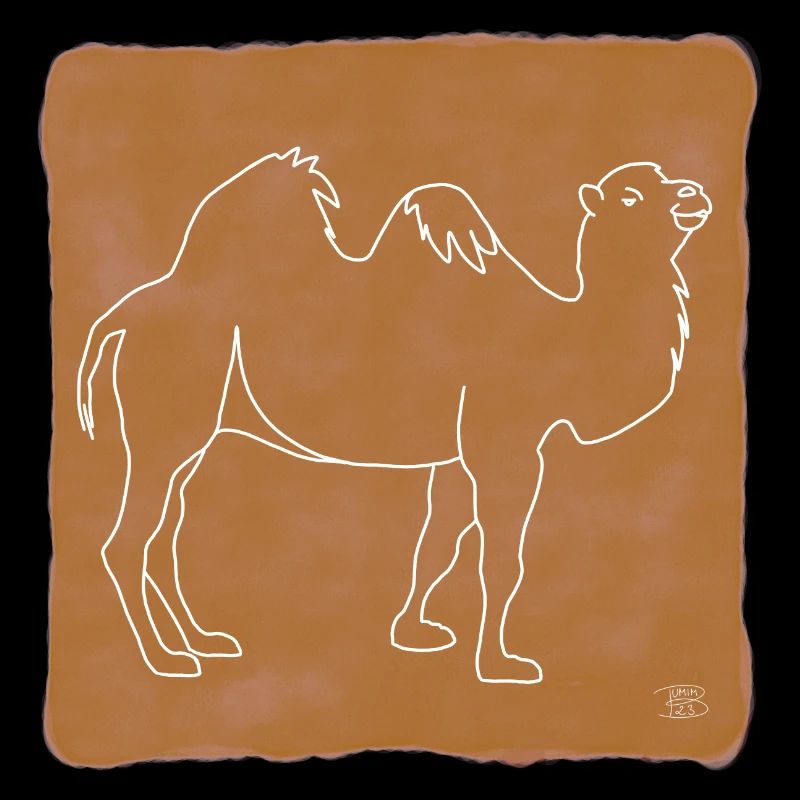 « Camel », Boho Line Art Design, série « Desert »