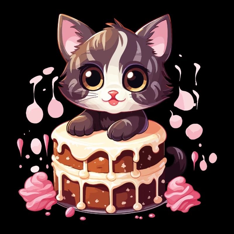 Gâteau De Chat Gâteau Dent Sucrée Cuisson Doux Drôle