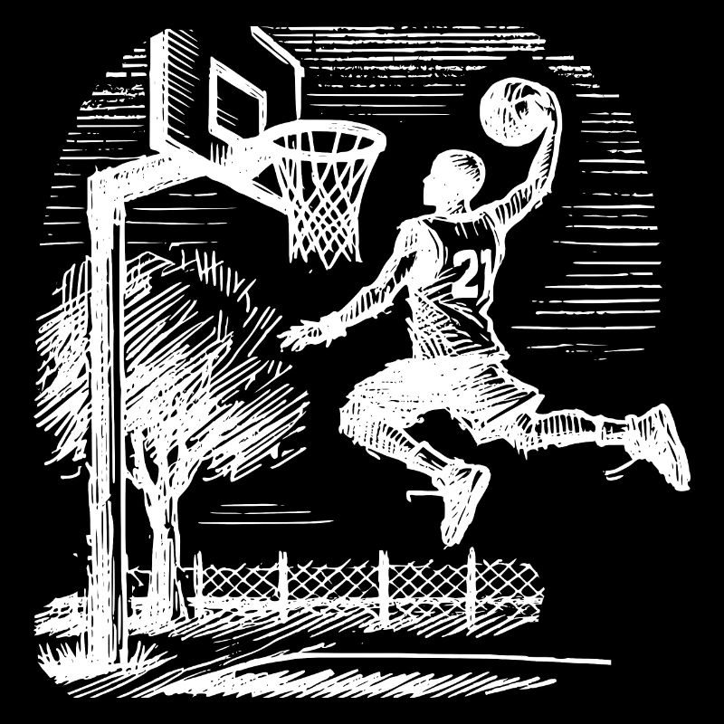 Basketball player dunk